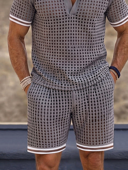 Mario - Conjunto a juego de punto con recortes estilo resort casual