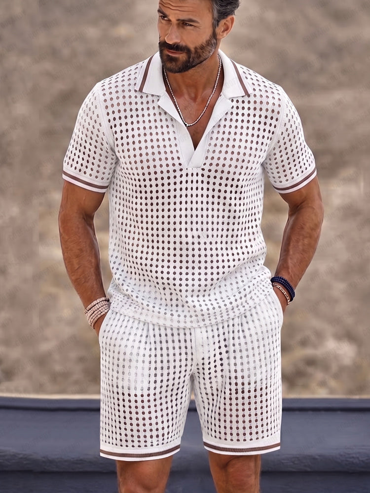 Mario - Conjunto a juego de punto con recortes estilo resort casual
