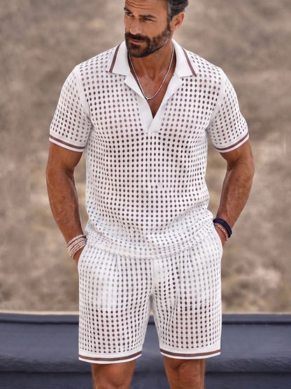 Mario - Conjunto a juego de punto con recortes estilo resort casual