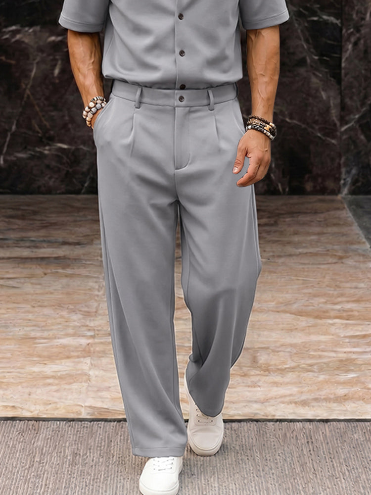 Smart Casual Suit Shirt and Pants Set