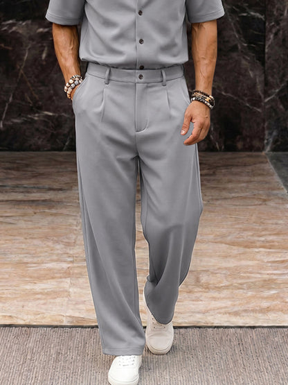 Smart Casual Suit Shirt and Pants Set