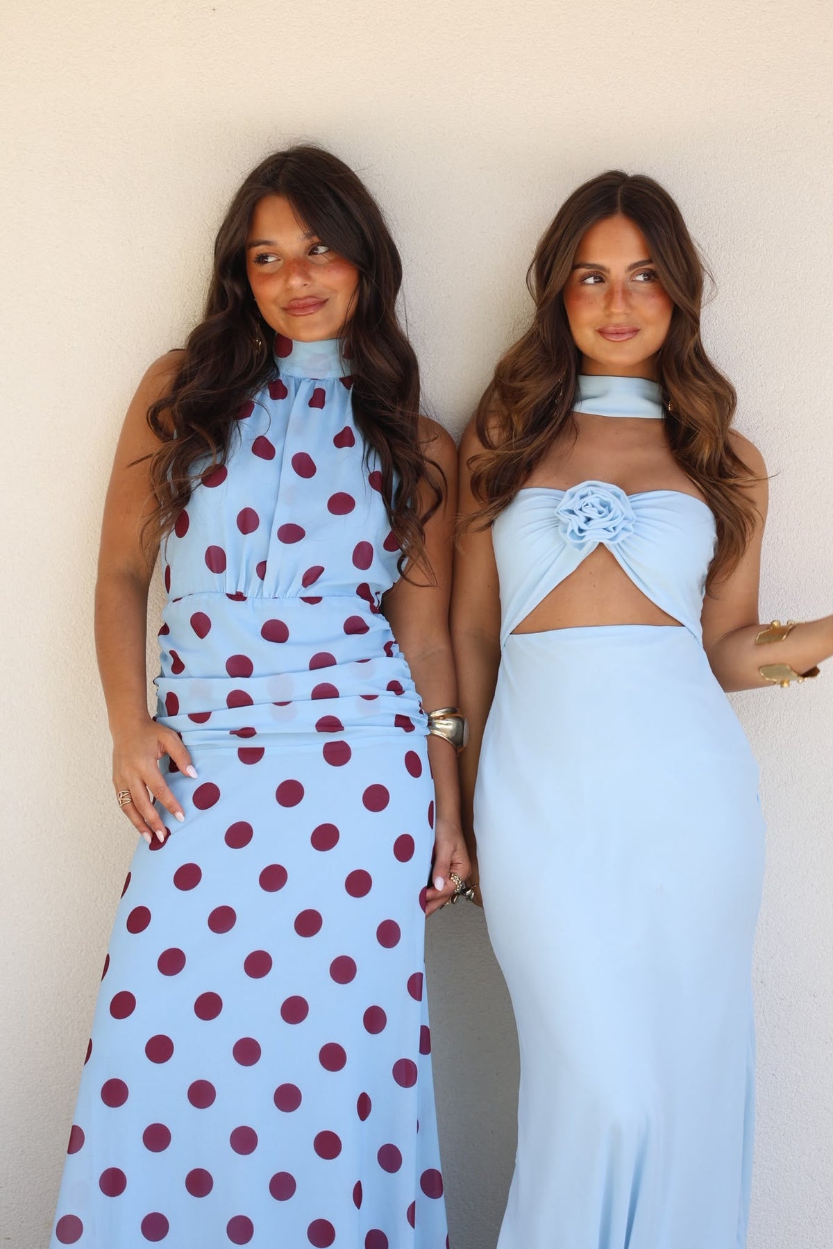 Sky Blue with Flower Dress