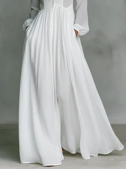 Alma - Vestido Maxi Atemporal con Cuello Elegante