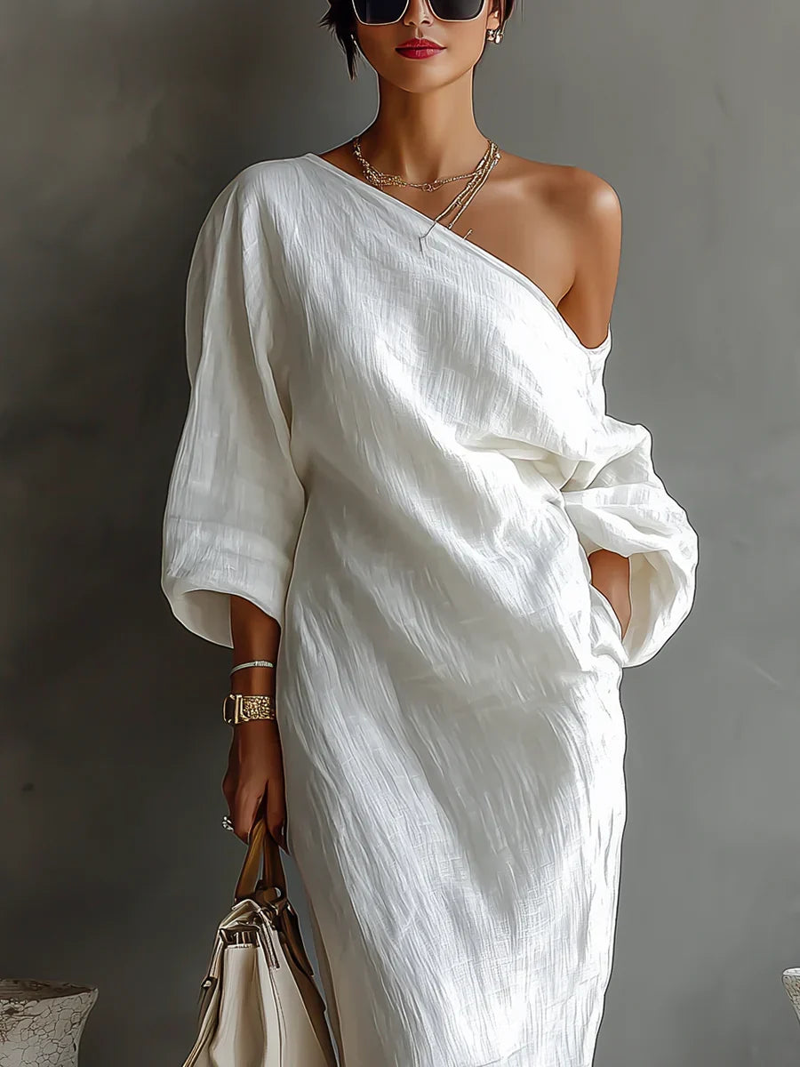 Alondra - Vestido Elegante de Diseño Asimétrico