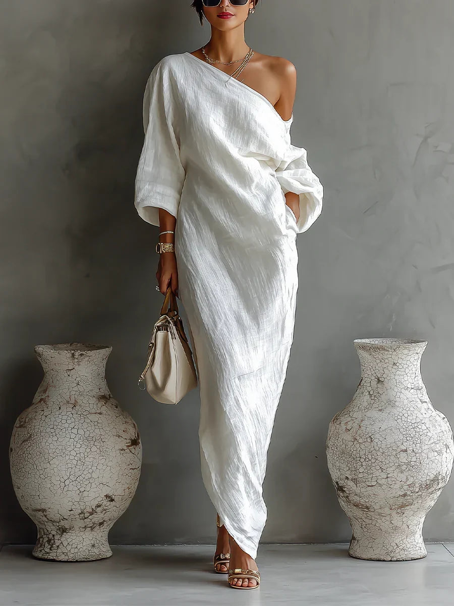 Alondra - Vestido Elegante de Diseño Asimétrico