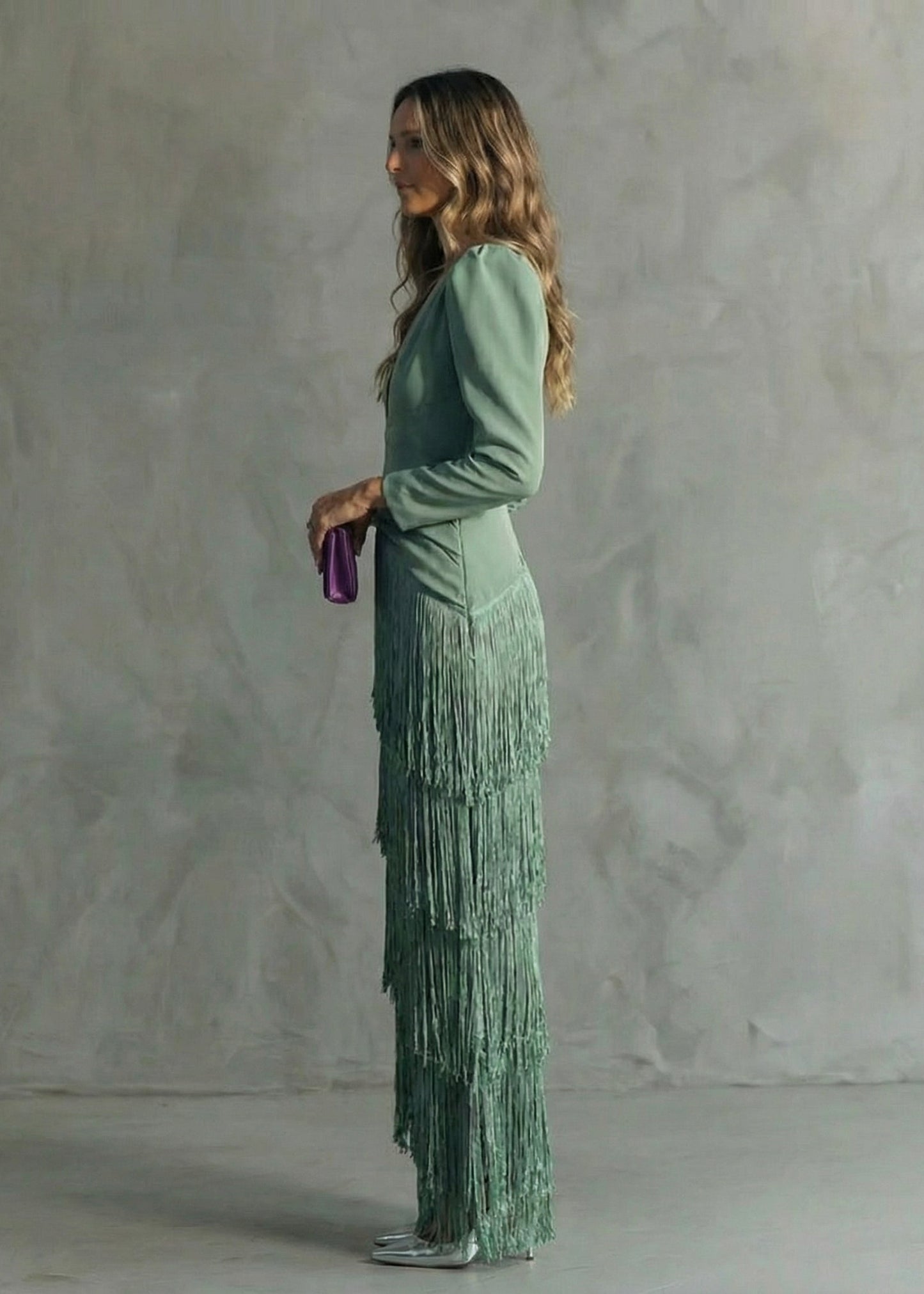 Chiara | Vestido Elegante con Mangas de Flecos
