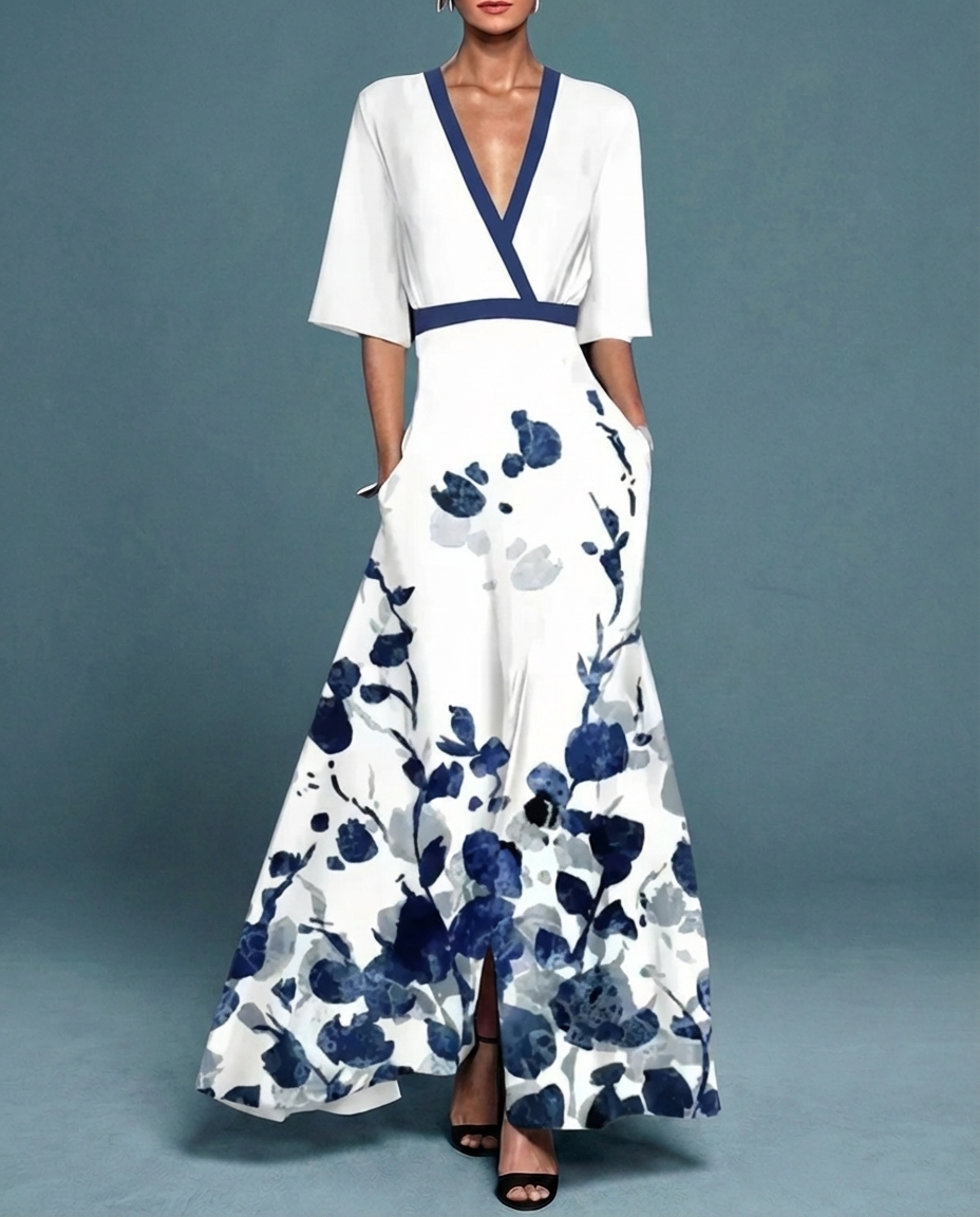 Alma - Vestido Cruzado Floral Elegante