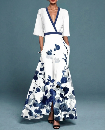 Alma - Vestido Cruzado Floral Elegante