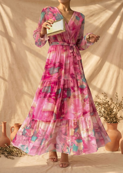 Hazel | Vestido Cruzado con Estampado Floral