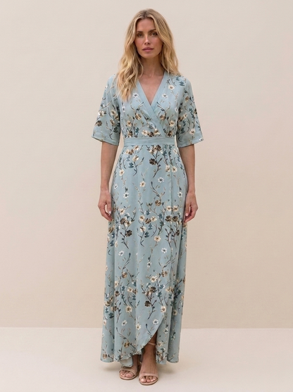 Alma - Vestido Cruzado Floral Elegante