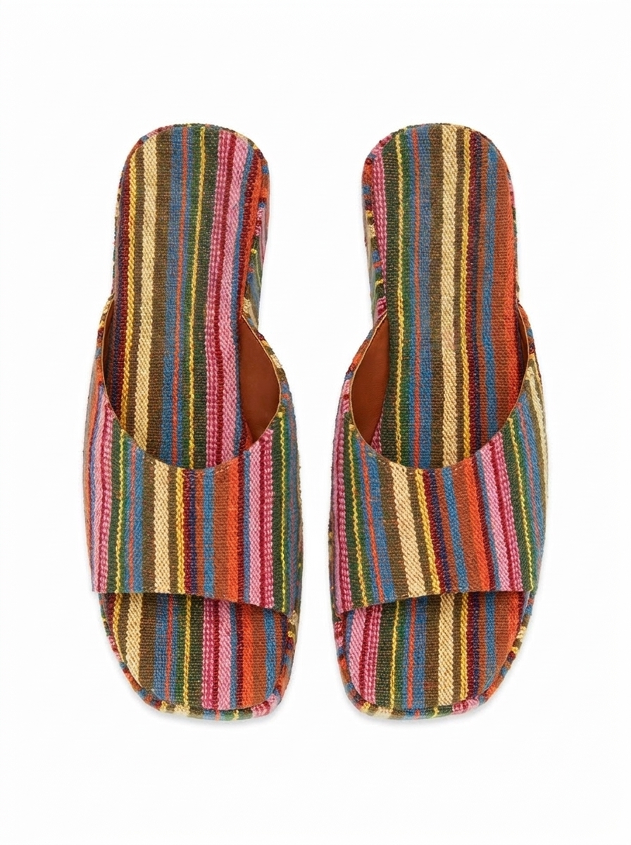 Lucía - Sandalias de plataforma con rayas