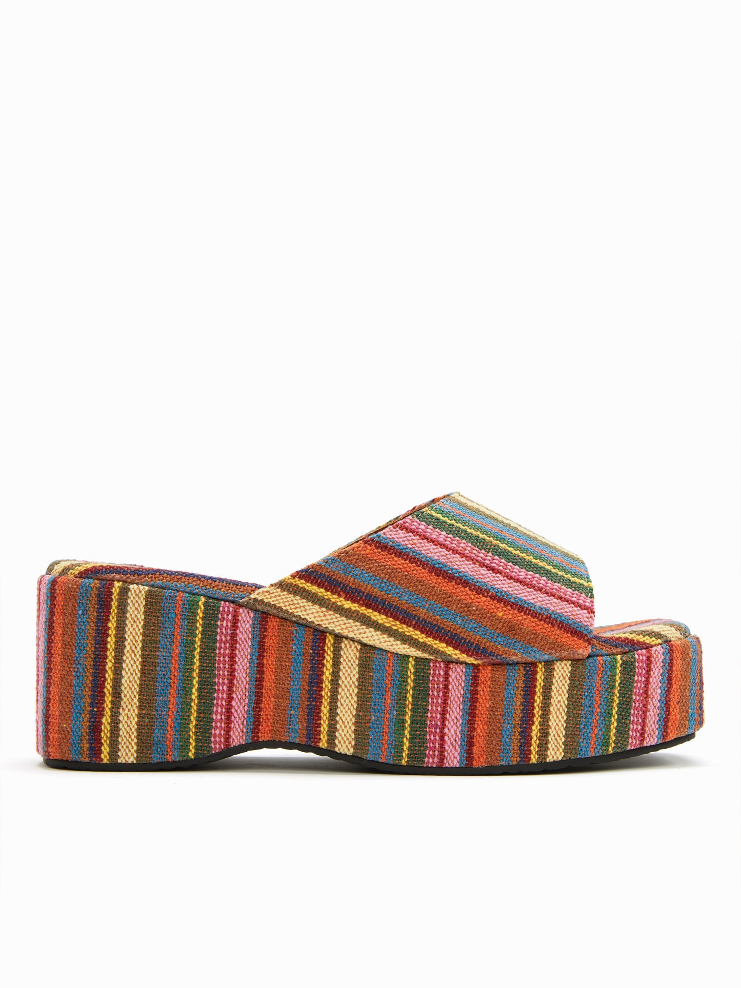 Lucía - Sandalias de plataforma con rayas