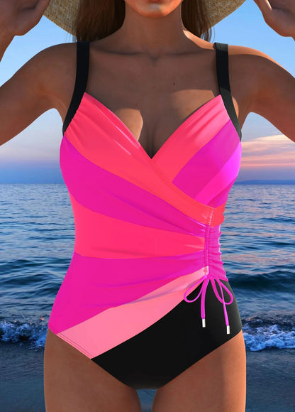 LUJOSO BAÑADOR CRUZADO CON ESTAMPADO COLORIDO