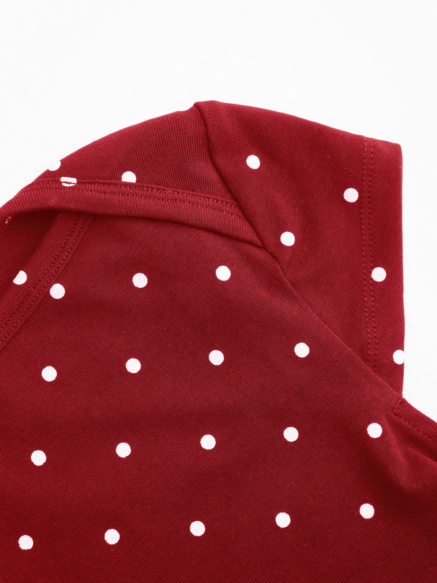 Mia - Camiseta acanalada de lunares con cuello barco y minifalda con short interior