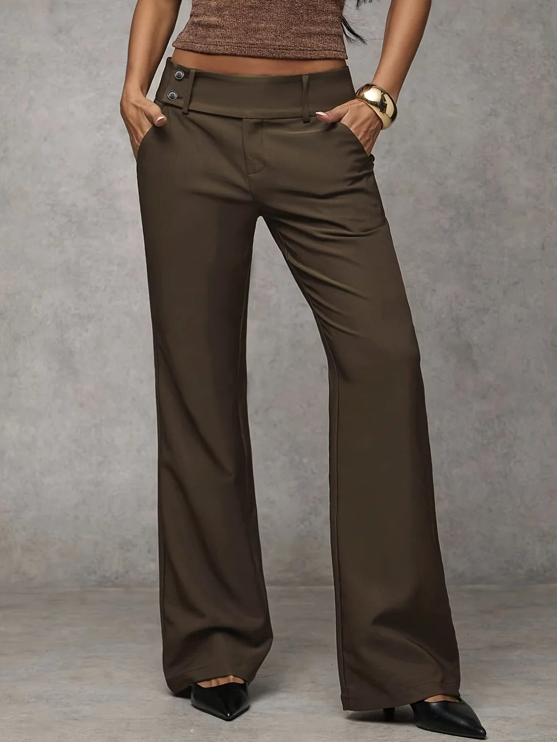 LUNA - Pantalón Moderno Acampanado