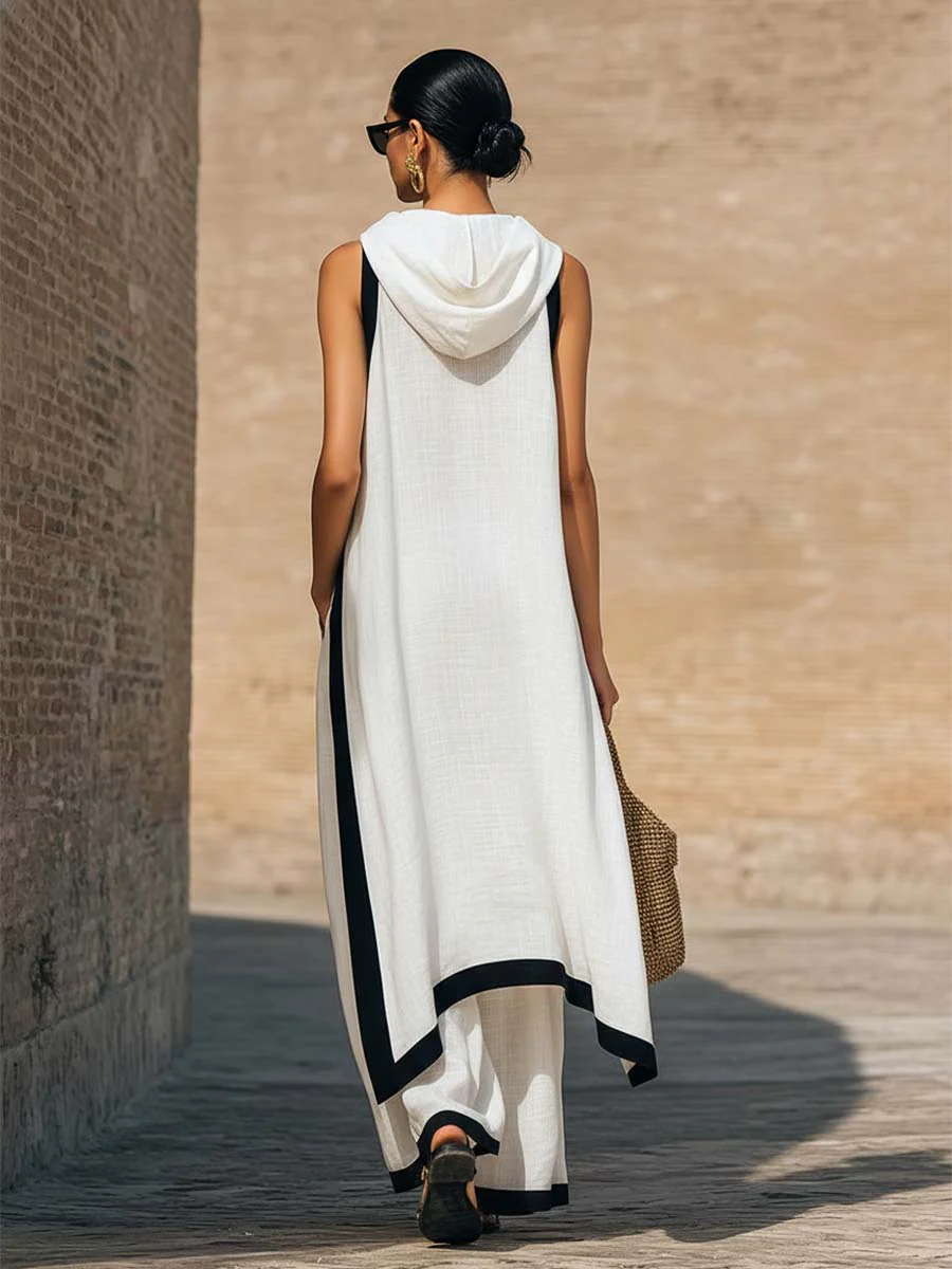 MAR - Conjunto elegante de dos piezas con corte artístico