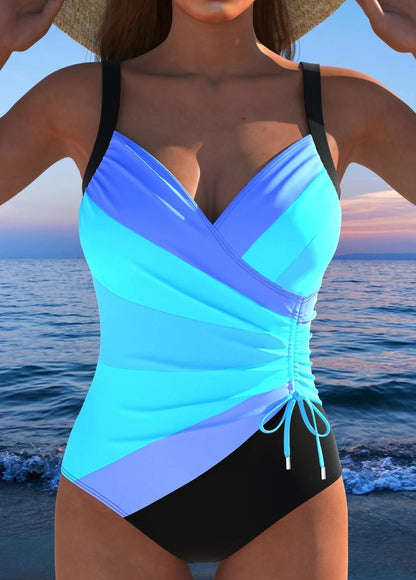 LUJOSO BAÑADOR CRUZADO CON ESTAMPADO COLORIDO