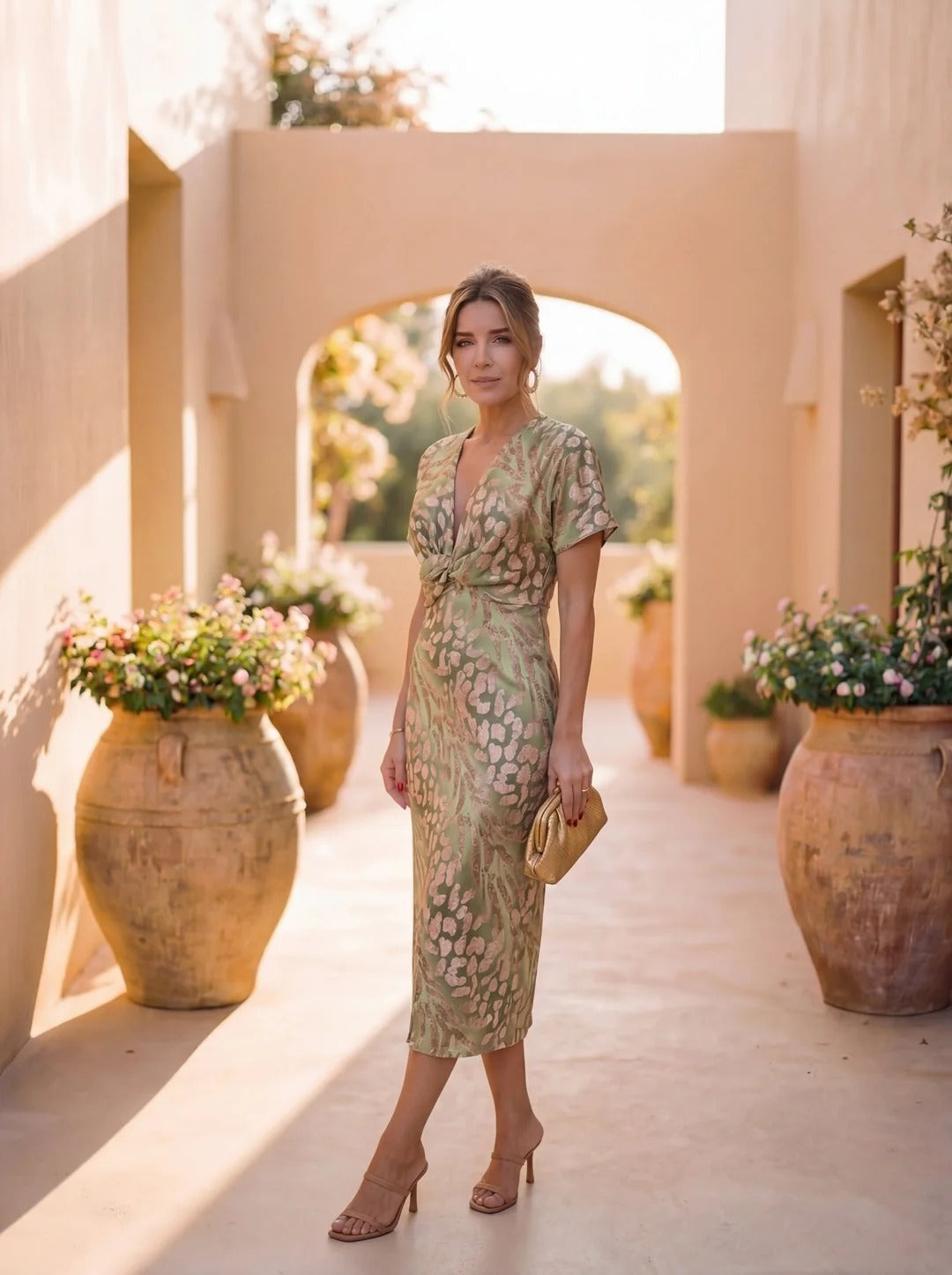 SOFÍA - Vestido Midi Cobre