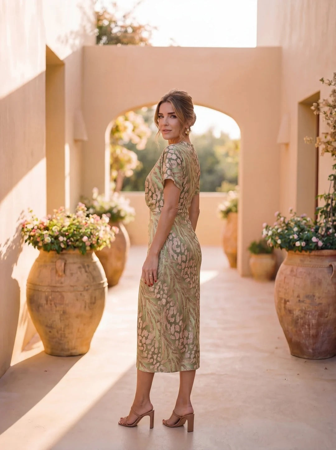 SOFÍA - Vestido Midi Cobre