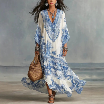 Alba - Vestido Bohemio Maxi Étnico
