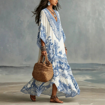 Alba - Vestido Bohemio Maxi Étnico