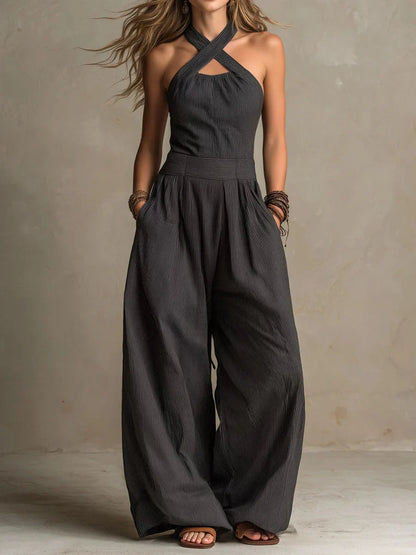 Mariela - Mono Elegante con Escote Cruzado