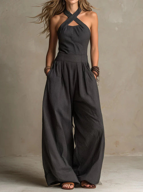 Mariela - Mono Elegante con Escote Cruzado