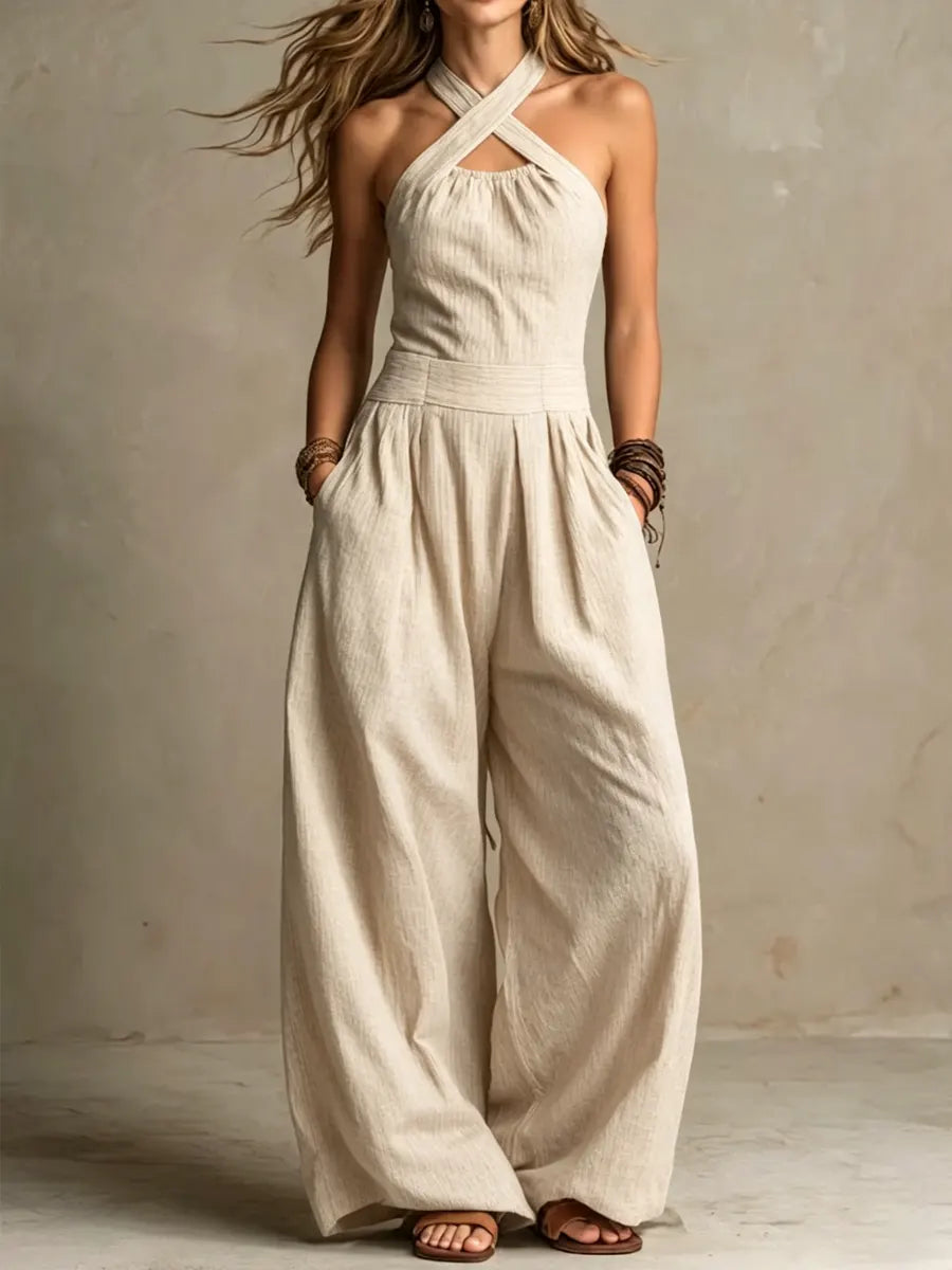 Mariela - Mono Elegante con Escote Cruzado