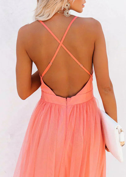 Ginebra | Maxi Vestido Luz Coral