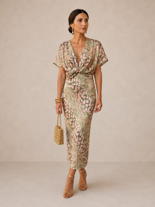 SOFÍA - Vestido Midi Cobre