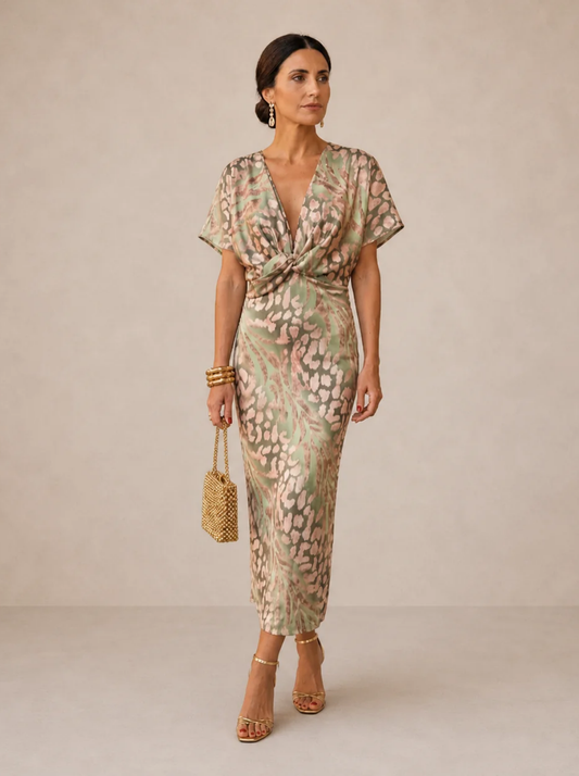 SOFÍA - Vestido Midi Cobre